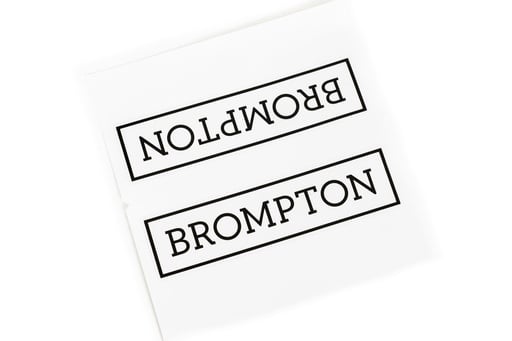 Brompton Decal Main frame Brompton logo Black Edition For black frames - QDECAL-BE