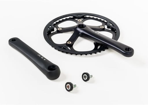 Brompton Crankset Spider Type Complete 50T Black - QCRANKSET-SPI-50-BK