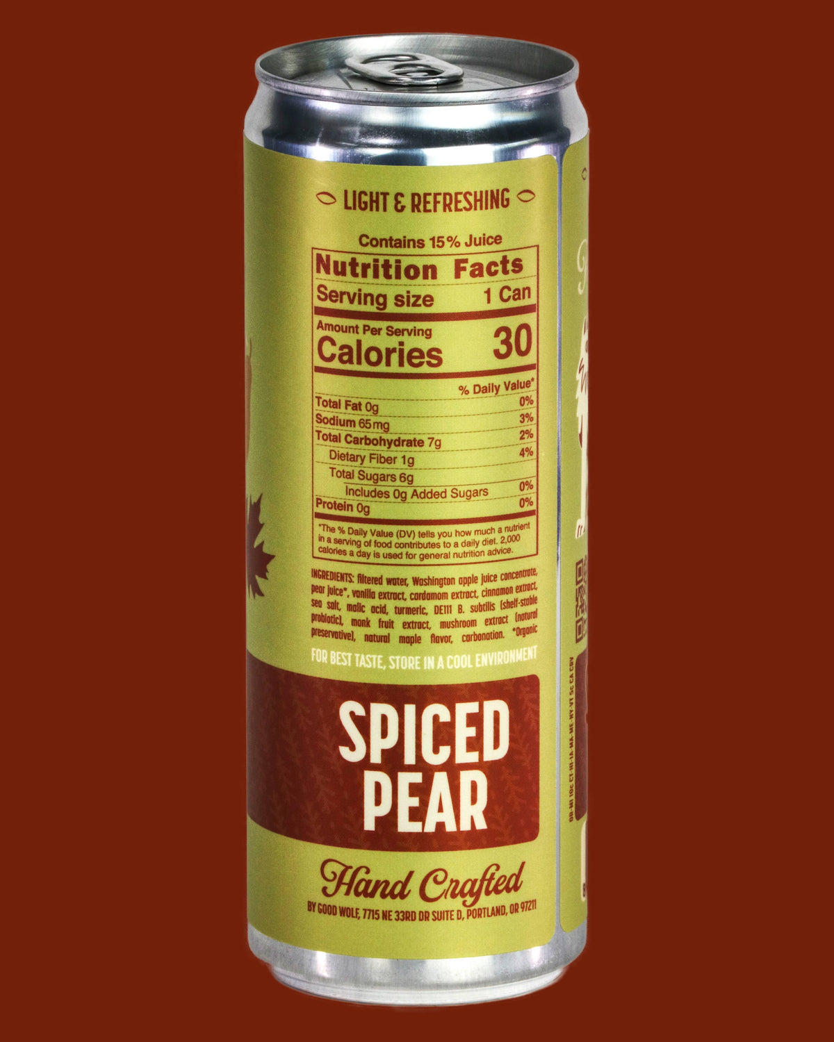 Good Wolf Probiotic Sodas - Spiced Pear Probiotic Soda – Crafted in Oregon