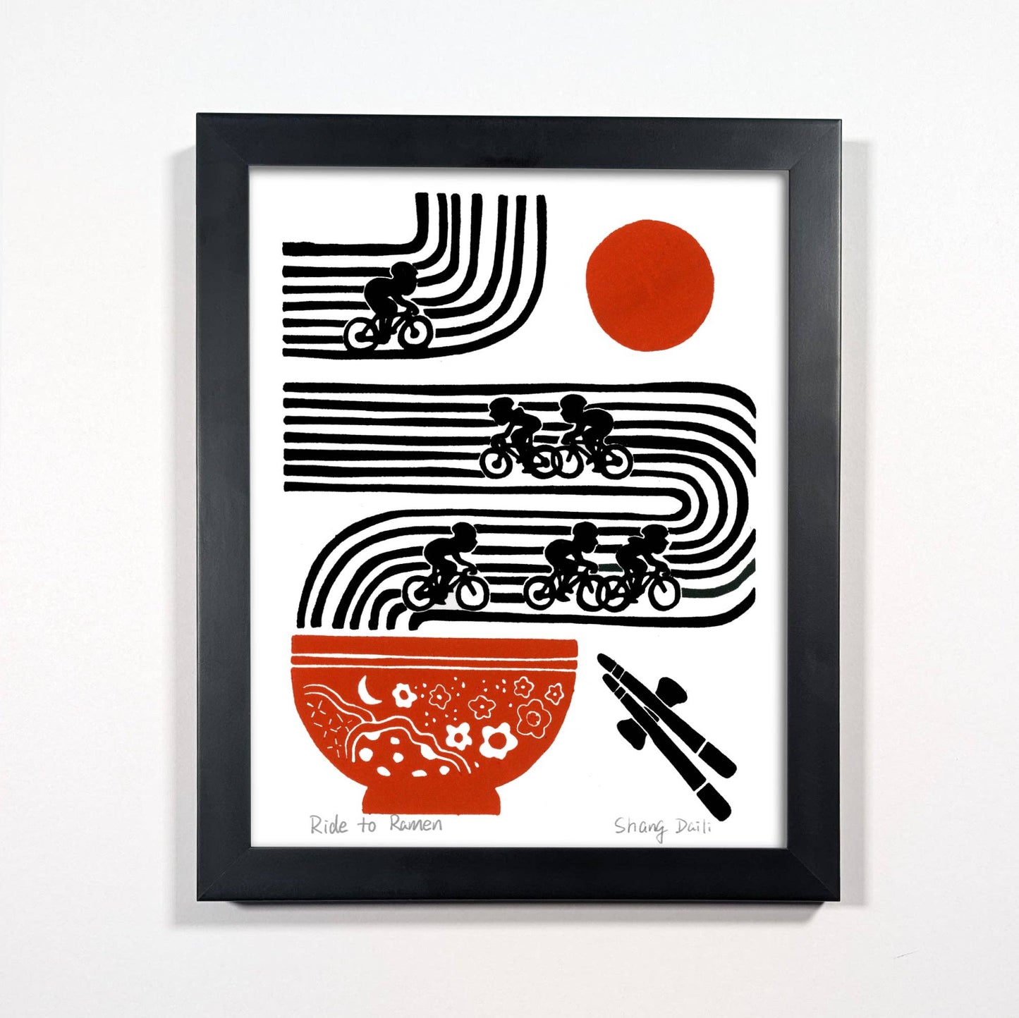 ShangDaili - Cycling Art Print - Ride to Ramen