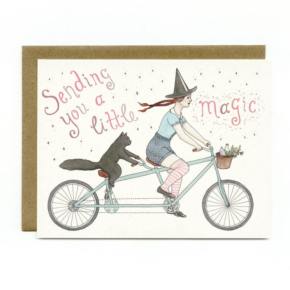 Bee's Knees Industries - Tandem Witch Greeting Card