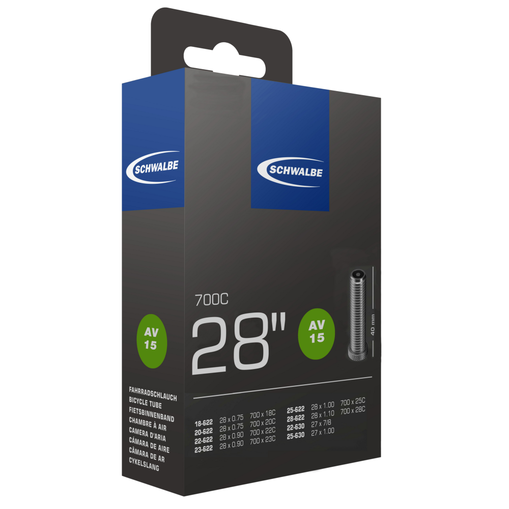 Schwalbe AV15 Bike Tube - 700C"/28" Schrader 40mm (18/28-622/630)