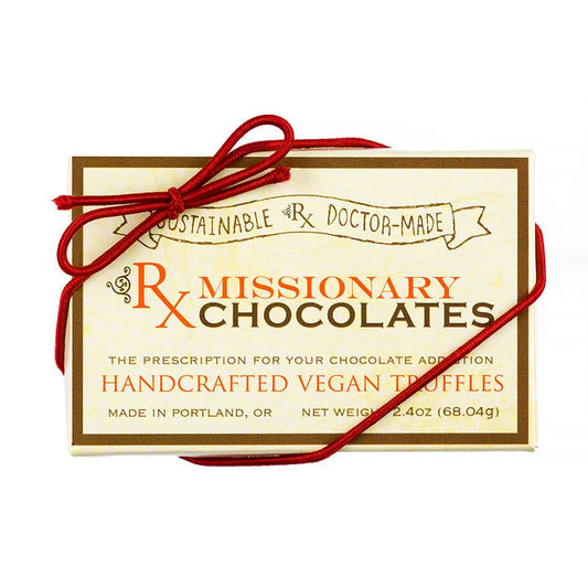 Missionary Chocolates - Vanilla Salted Caramel Truffles - 4pc Box