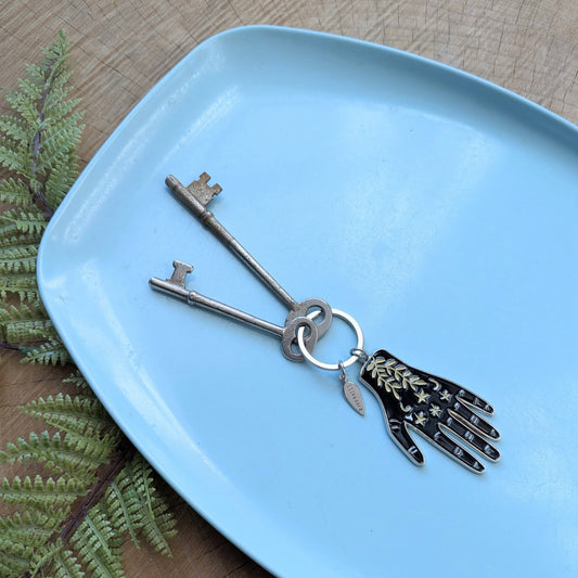 Metal enamel keychain / bag charm | hand maker