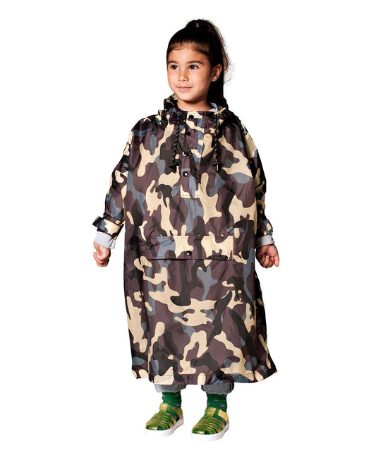 Rainkiss Kids Rain Poncho Jungle Camo