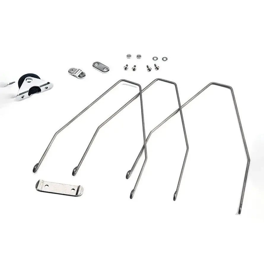 Brompton Fender stay set includes roller and fittings rear for Version L Steel - QMGSRSET