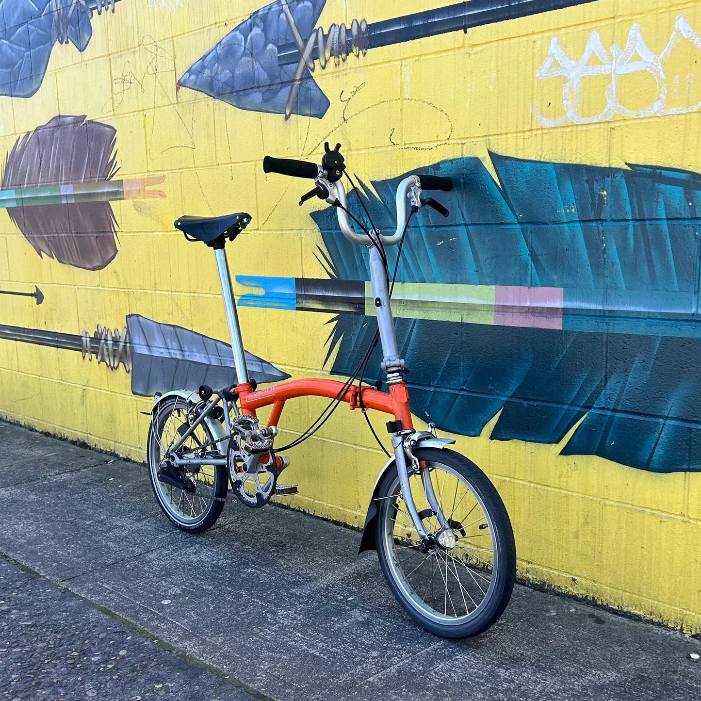 Used Brompton 3 Speed - Orange