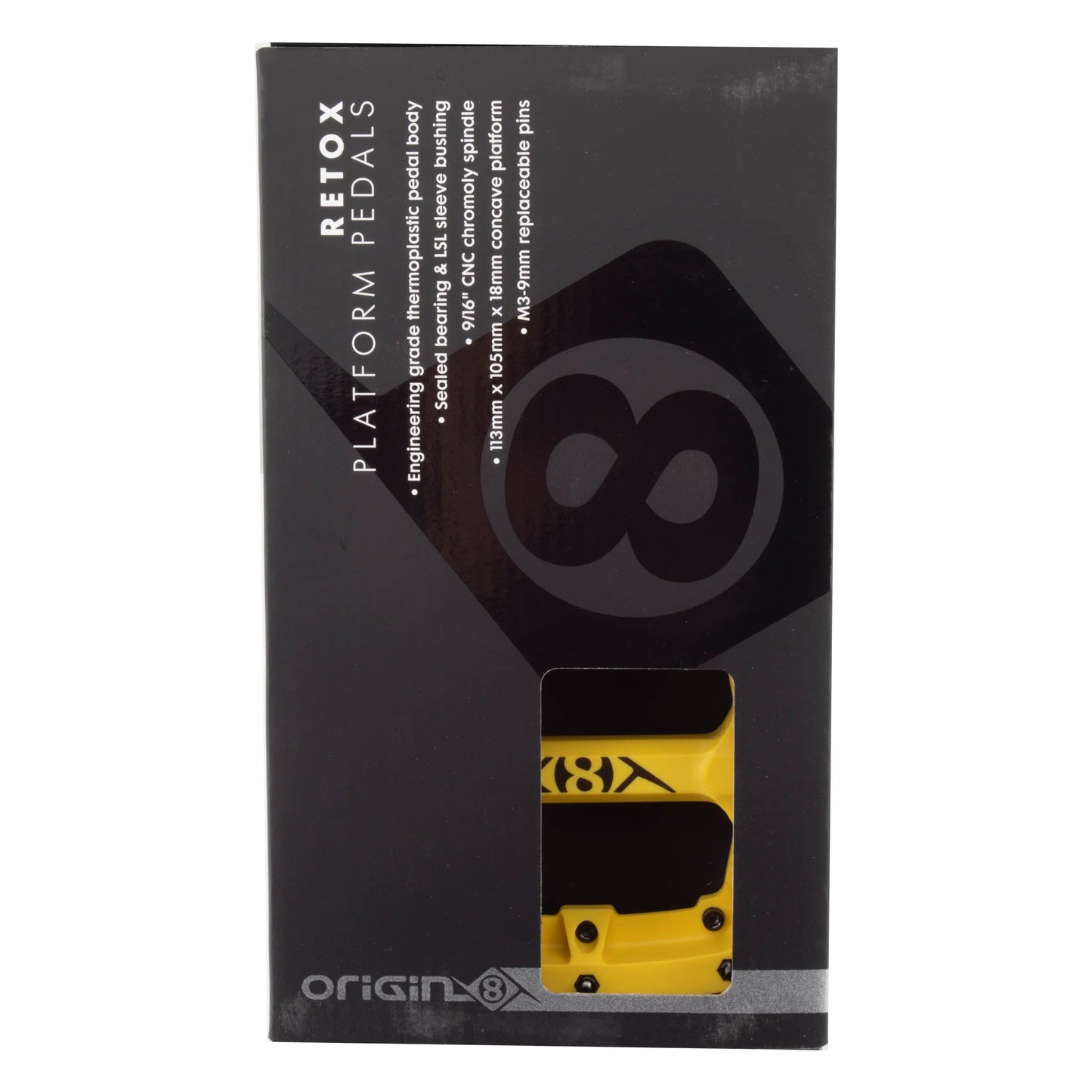 Origin8 Retox Pedals 9/16 Yellow
