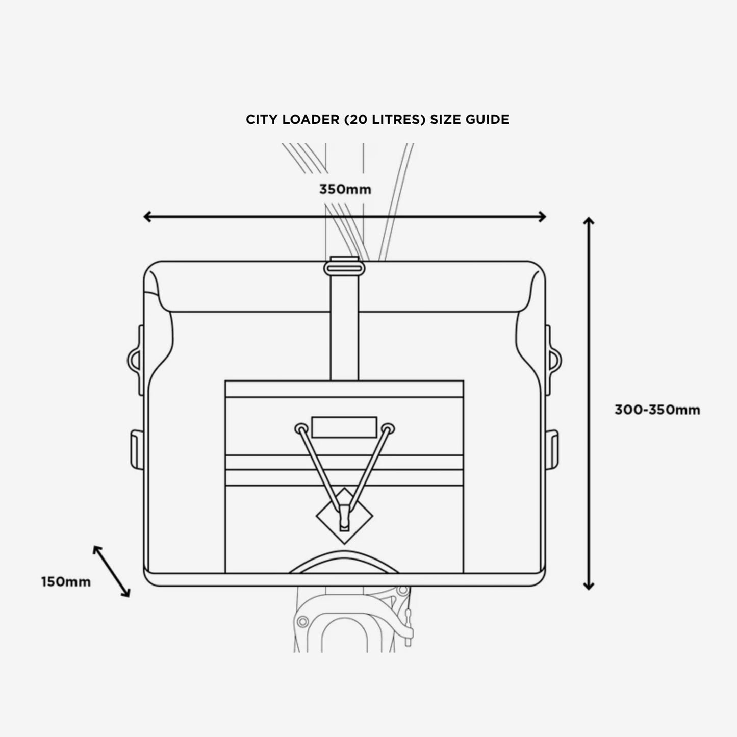 Restrap City Loader Bag - Fits Brompton Mount, 20L, Black