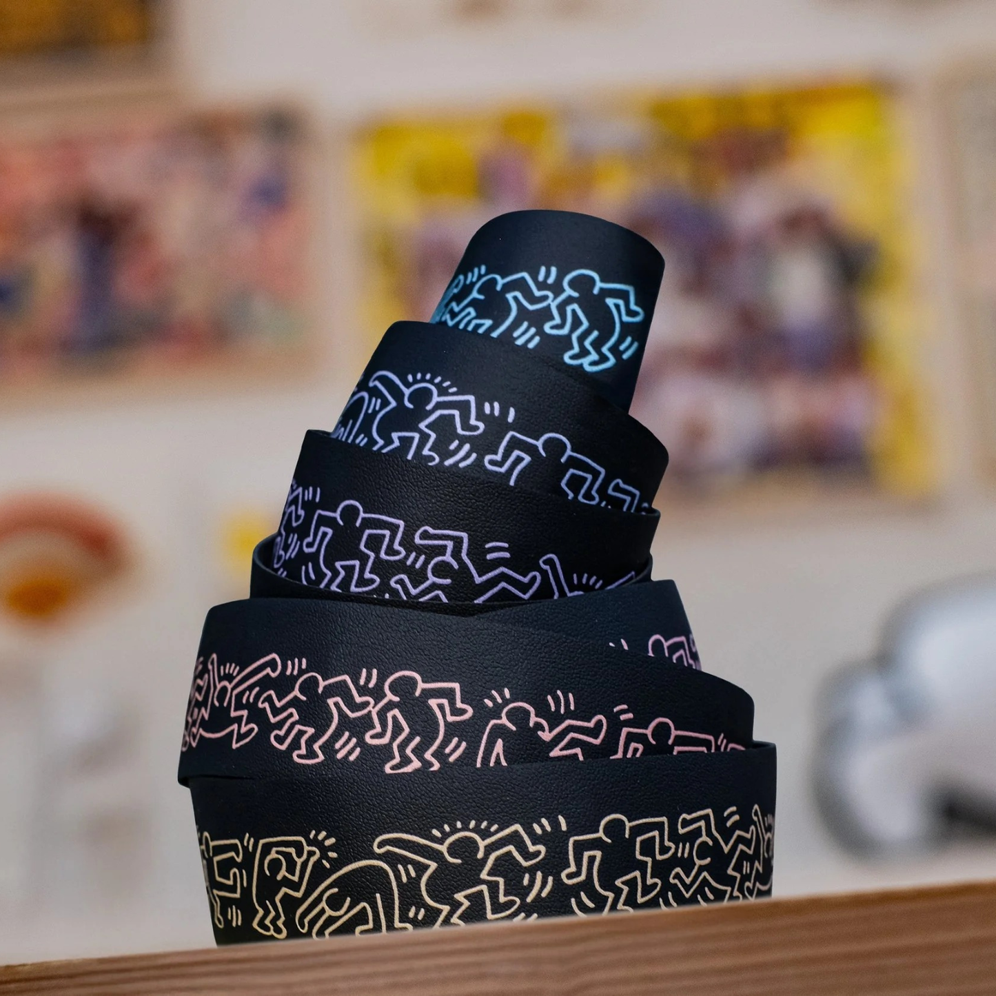 Affinity Keith Haring Bartape Black with Pastel Fade Graphics