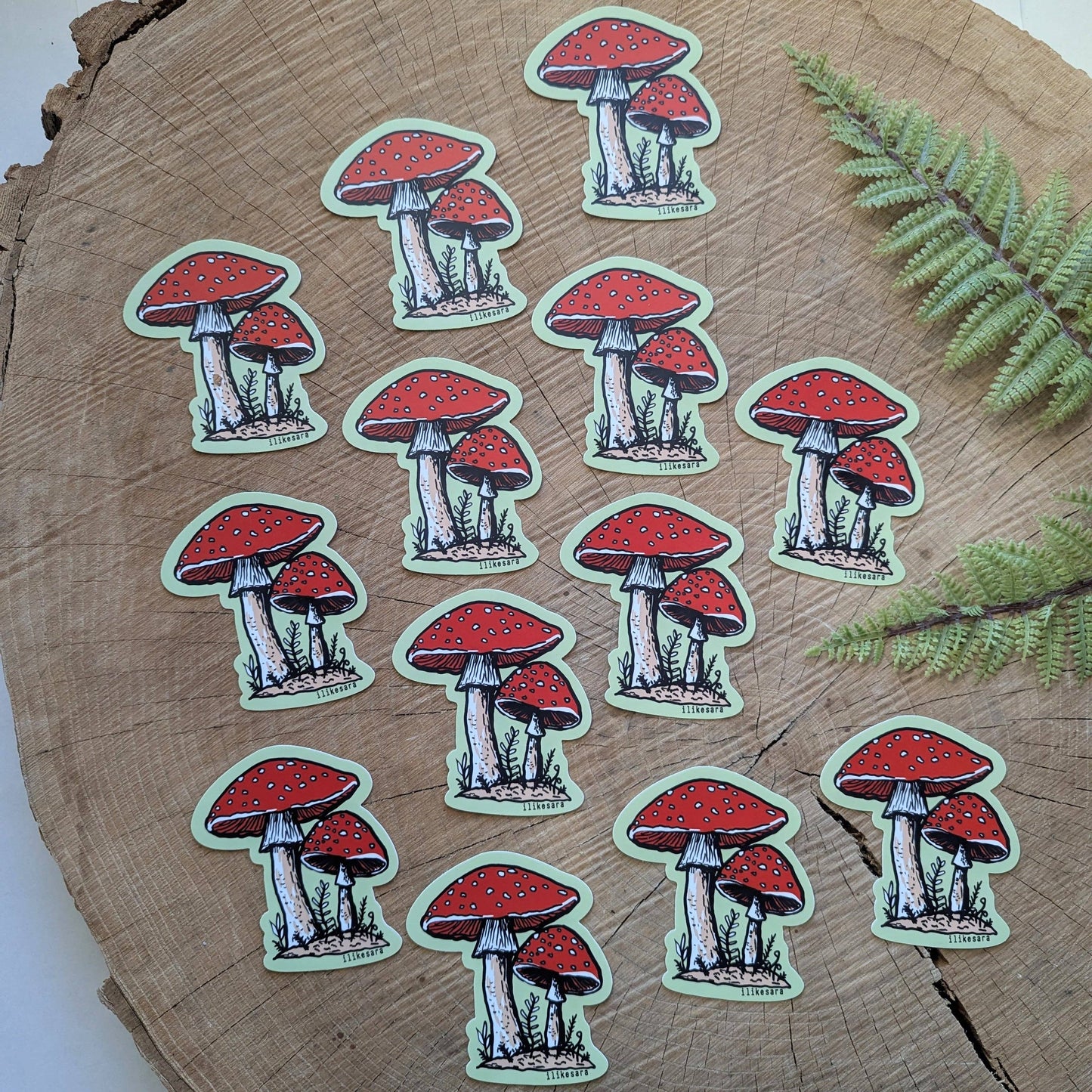 ilikesara | art + goods - Sticker | fly agaric mushroom - waterproof uv-resistant vinyl nature decal