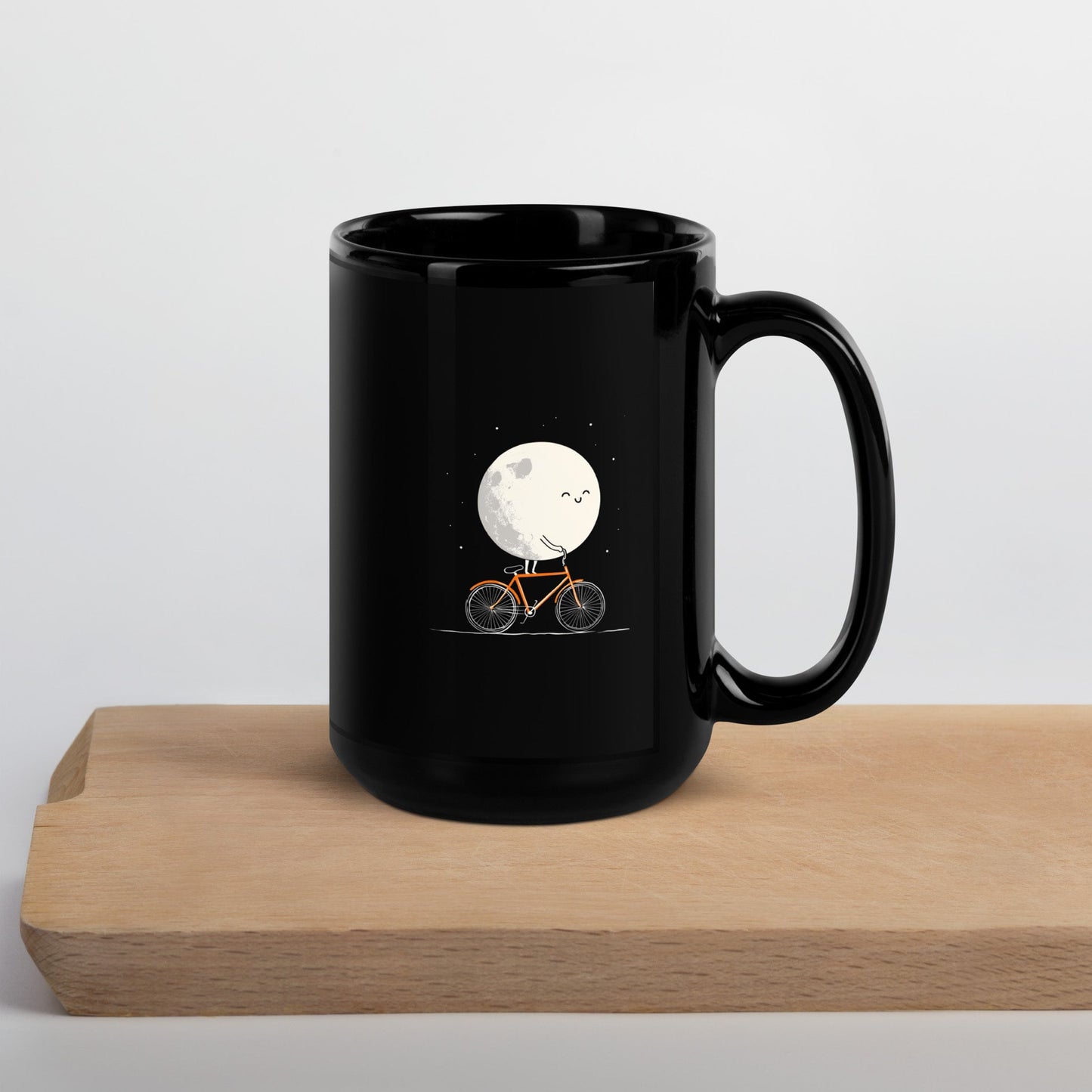 Clever Cycles Moon Bicycle Mug, 15 oz