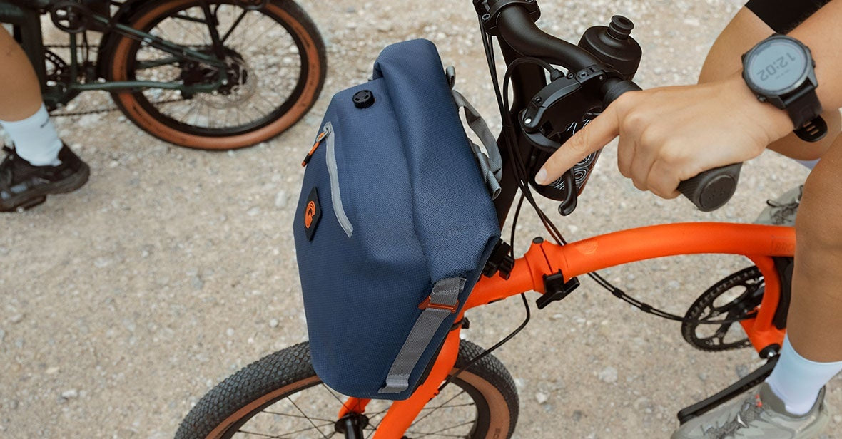 Brompton G Line Borough Waterproof Roll Top Bag - Small -Navy/Grey