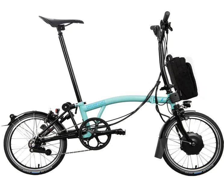 Brompton Electric C Line 4 Speed Folding Electric Bike Turkish Green High