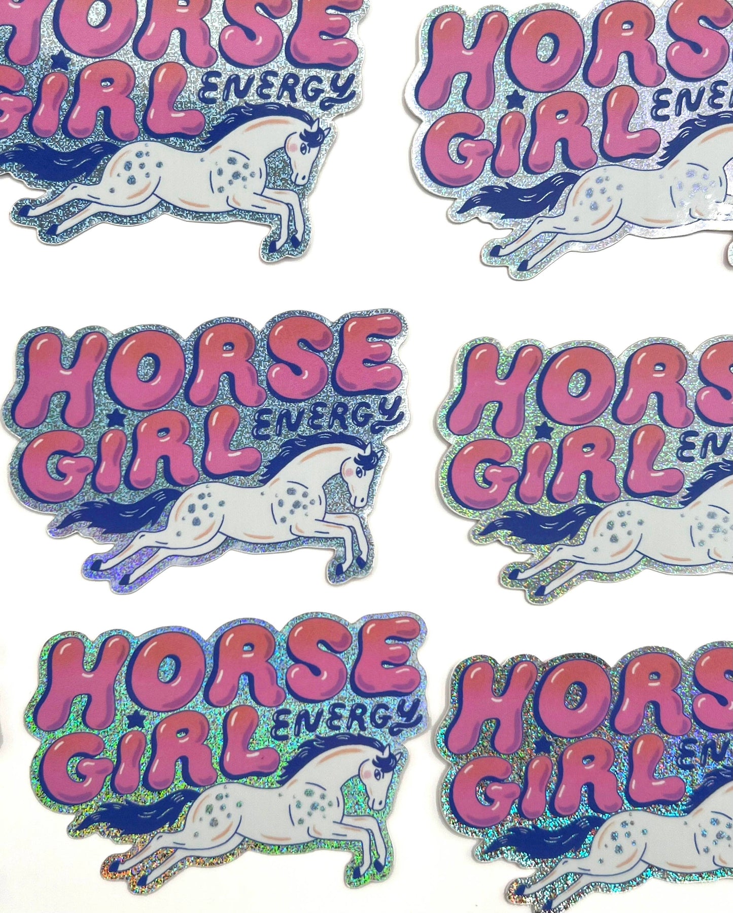Tigersheep Friends - Vinyl Glitter Sticker: Horse Girl Energy