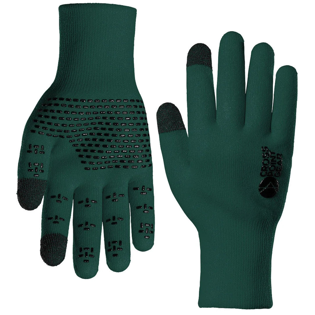 Showers Pass Cross Point Waterproof Knit Gloves: Sport, Jungle / Small