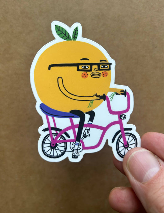 Tigersheep Friends - Vinyl Sticker: Reggie Rind Rides by Colin Walsh