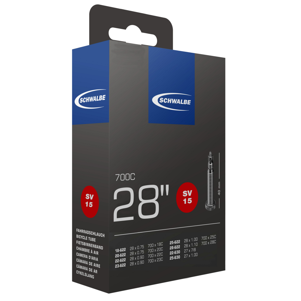 Schwalbe SV15 Bike Tube - 28"/700c" Presta 40mm (18/28-622/630)