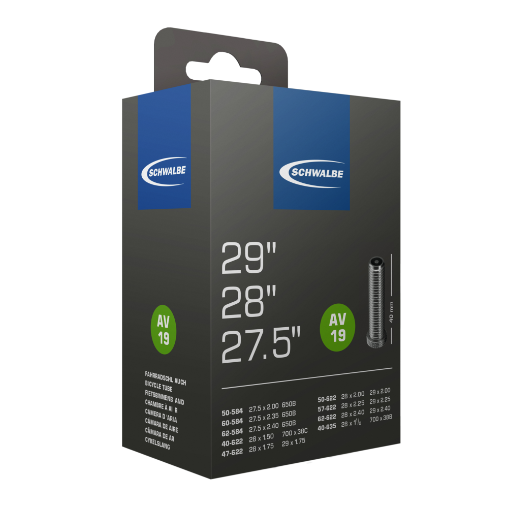 Schwalbe AV19 650B 700C 28" Tube, Schrader Valve 40mm