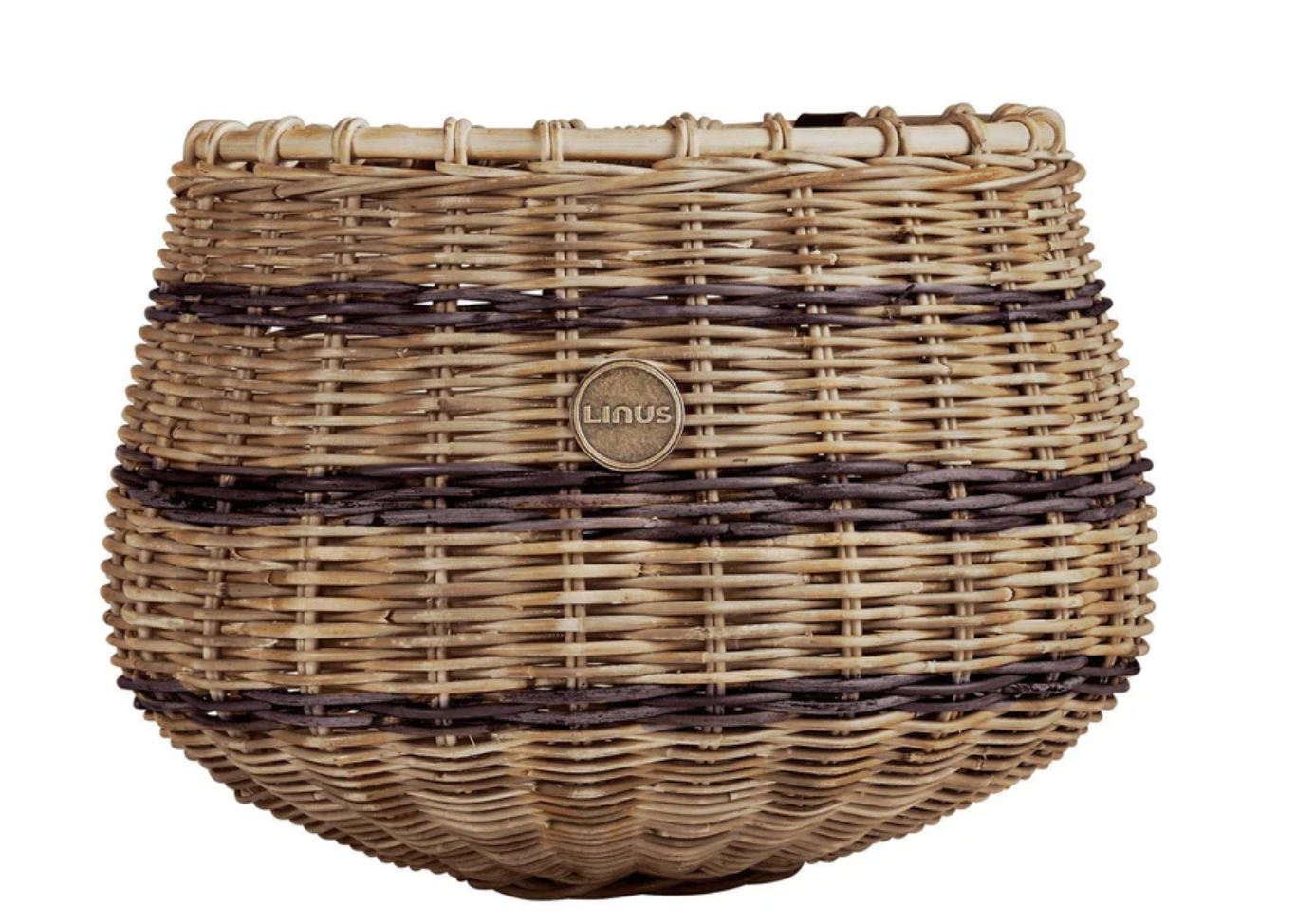 Linus Dakota Basket Natural/Brown Stripes