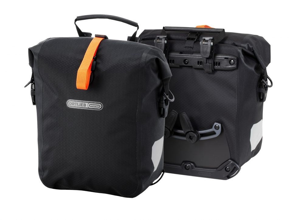 gravel bike with panniers Ortlieb Gravel-Pack Single QL2.2 - Dark Sand