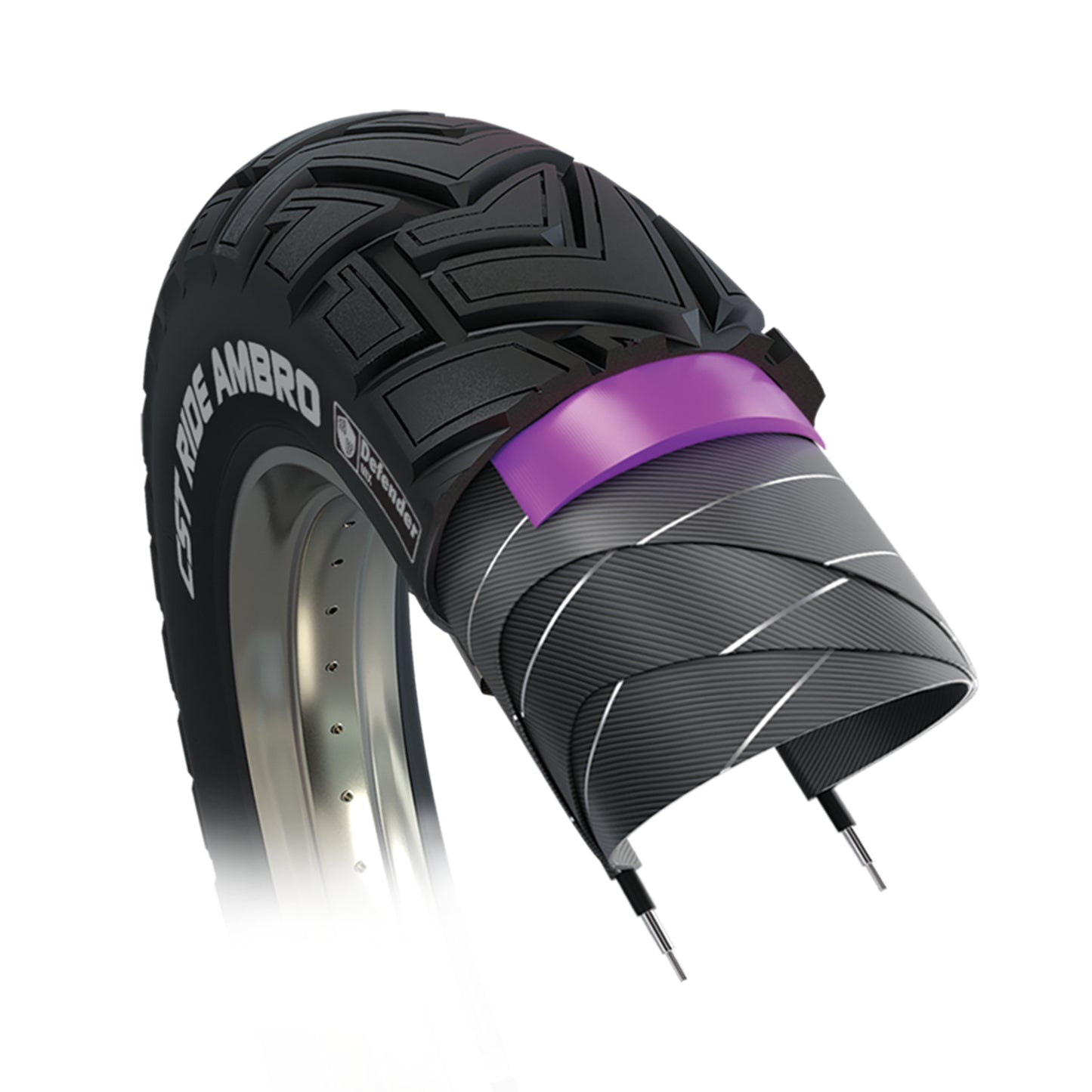 CST Ride Ambro Tire - 20 x 4, Clincher, Wire, Black, Ebike