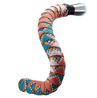 Serfas Woven Bar Tape Lt Orange/Greens/White Aztec Pattern