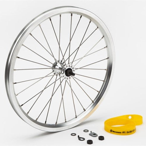Brompton Front Wheel Radial Lacing Includes Fittings for Standard Bikes Silver - QFWSS