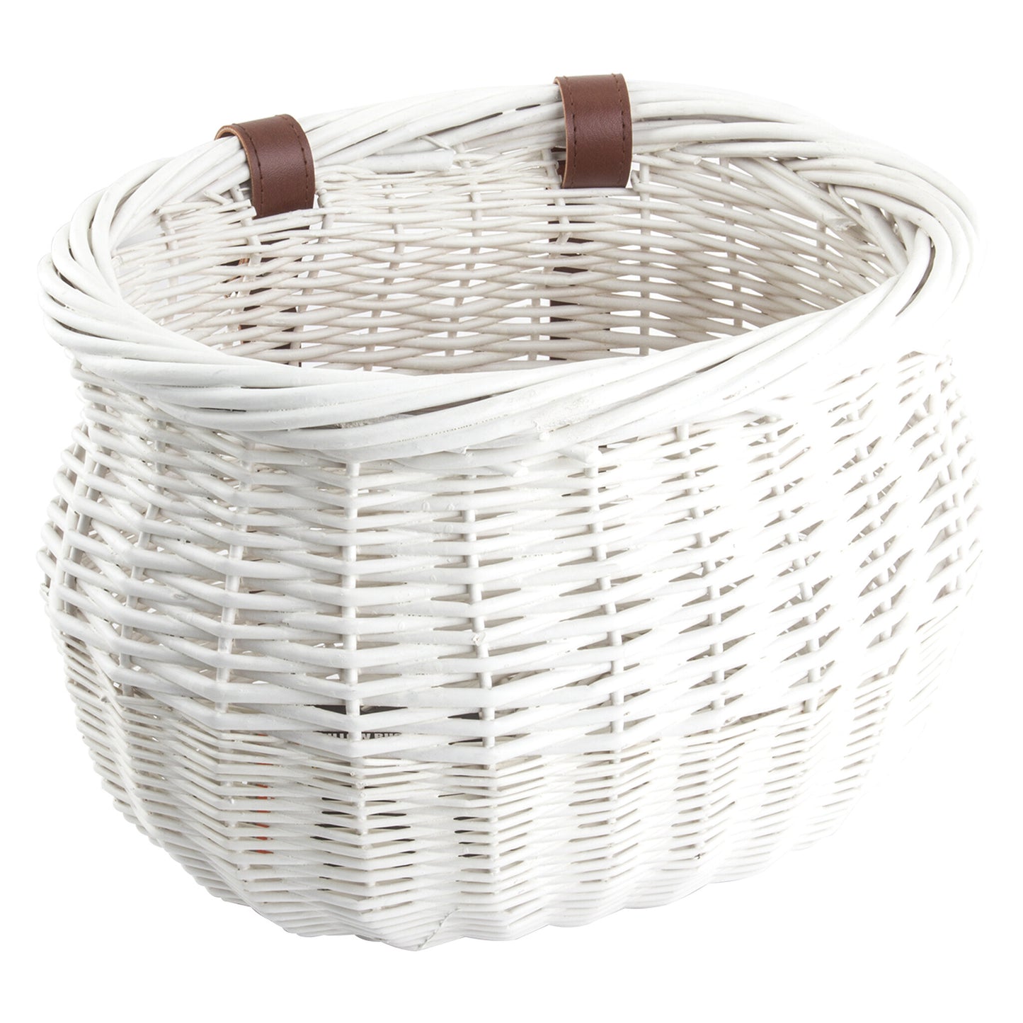 Sunlite Willow Bushel Bike Basket, White, Large