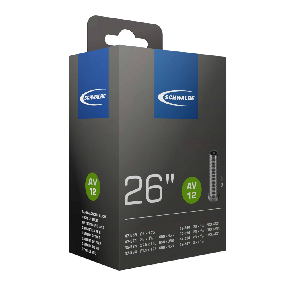 Schwalbe AV12 Bike Tube - 650A"/650B"/650C"/26" Schrader 40mm (30/47-559/597)