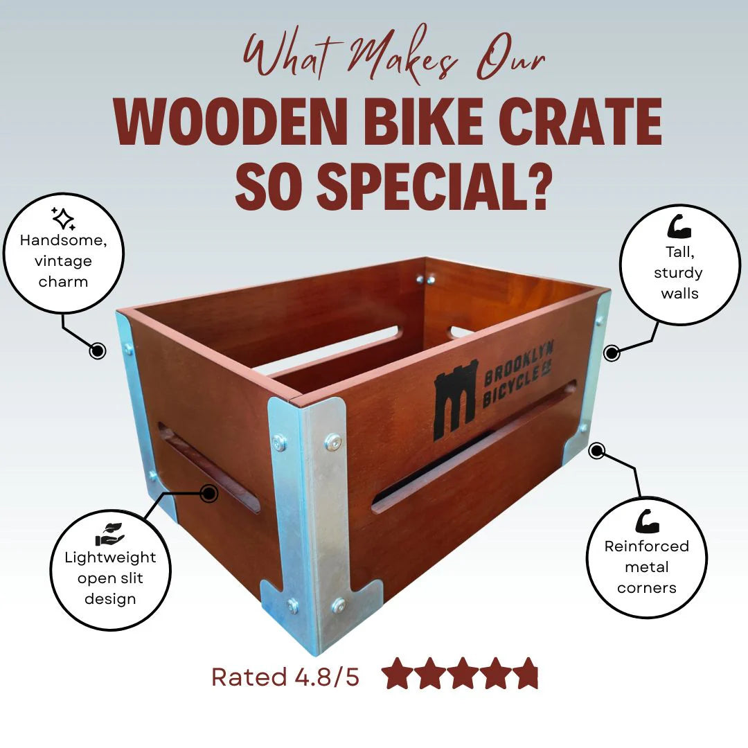 Brooklyn Handcrafted Wooden Bike Crate