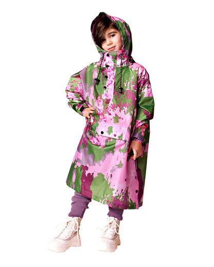 Rainkiss Kids Rain Poncho Digi Spring Camo