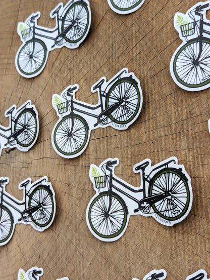 ilikesara | art + goods - Sticker | bike with fern - waterproof uv-resistant vinyl bicycle decal