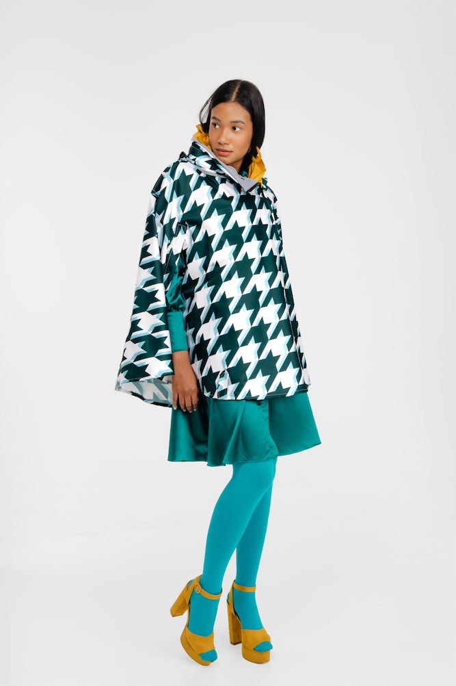 PLUVO - Houndstooth Rain Cape