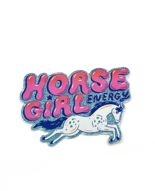 Tigersheep Friends - Vinyl Glitter Sticker: Horse Girl Energy