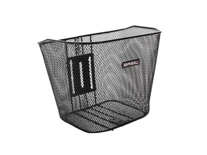 Basil Bremen front basket, black, incl permanent quill mount