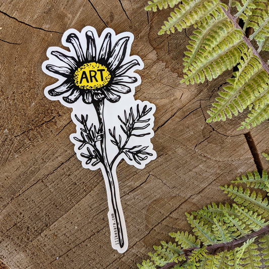 ilikesara | art + goods - Sticker | art daisy waterproof uv-resistant vinyl flower decal
