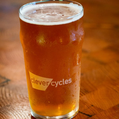 Brompton x Clever Cycles Logo Pint Glass