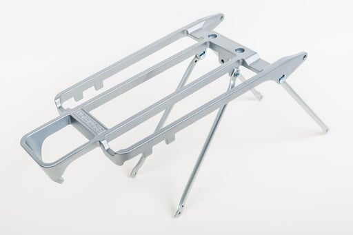 Brompton Rack Rack and Stays 6mm holes Silver - QRACK