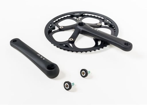 Brompton Crankset Spider Type Complete 54T Black - QCRANKSET-SPI-54-BK