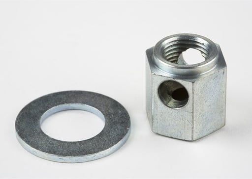 Brompton Chain tensioner nut and washer 3 speed Sturmey Pre 2004 for steel hub - QCTN3-SA[1]