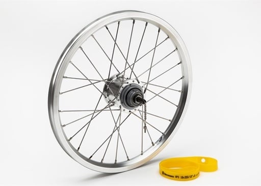 Brompton Rear Wheel 3-Speed BSR Includes Fittings Silver - QRW3SS-SA