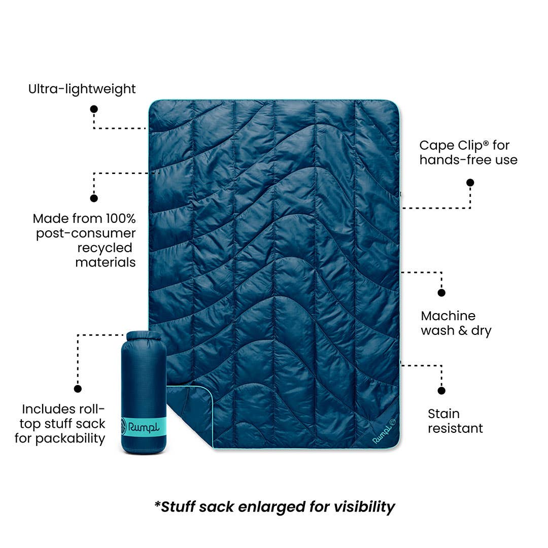 Rumpl - Travel Puffy Blanket - Deepwater