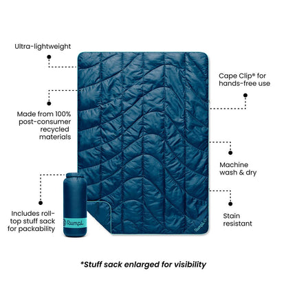 Rumpl - Travel Puffy Blanket - Deepwater