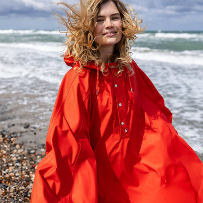 Danefae København - Danerain Poncho Bright Red