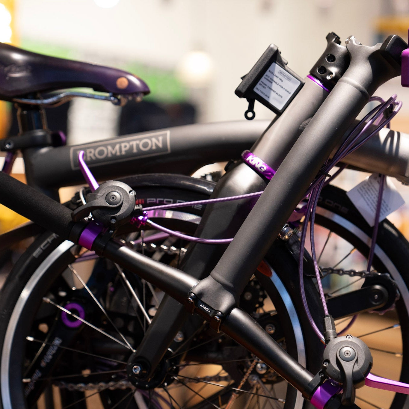 Brompton T Line 12 Speed Ceratech Omakase Purple Rain Edition
