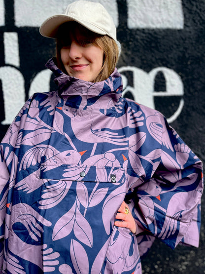 Danefae København - Danepackit Rain Poncho Dark Navy BIRDIEUP