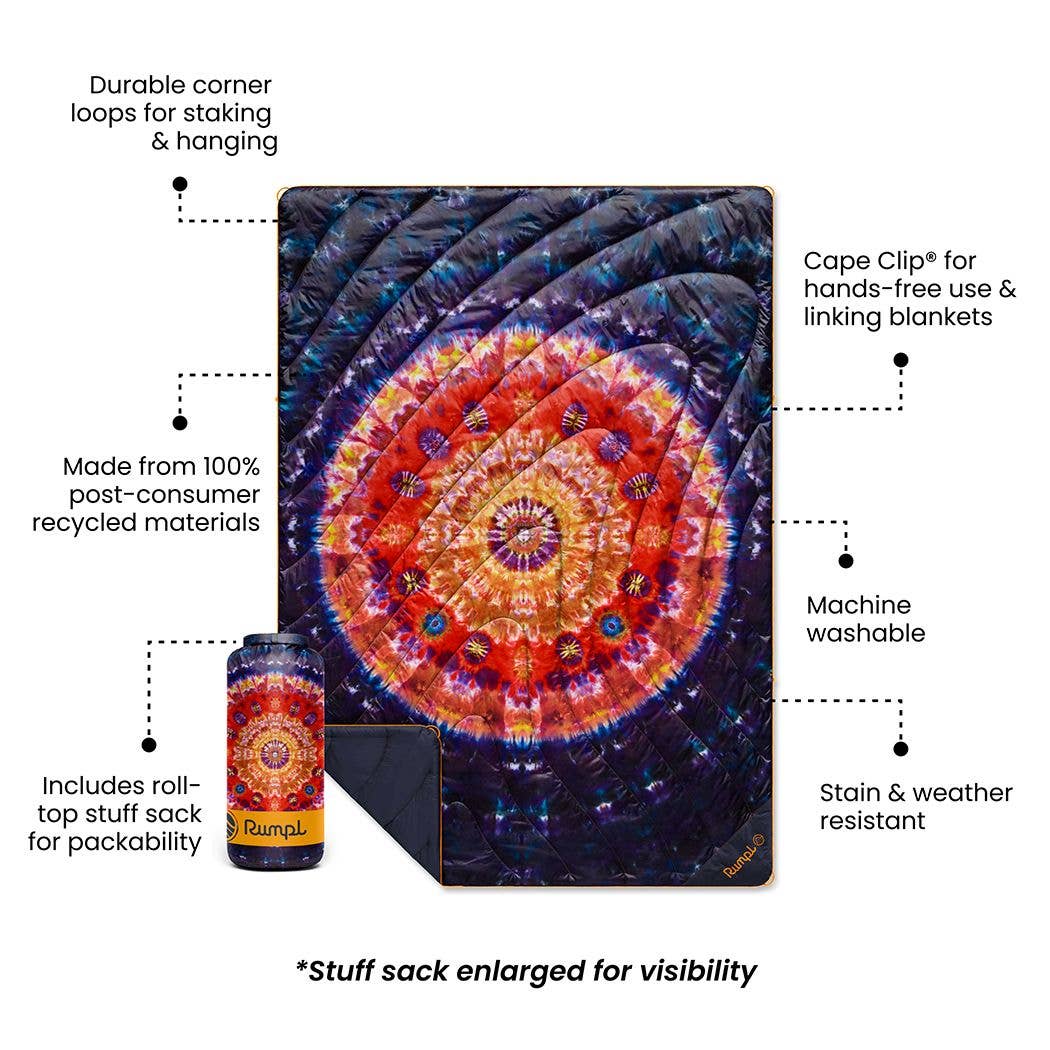 Rumpl - Original Puffy Blanket - Tapestry Tie Dye