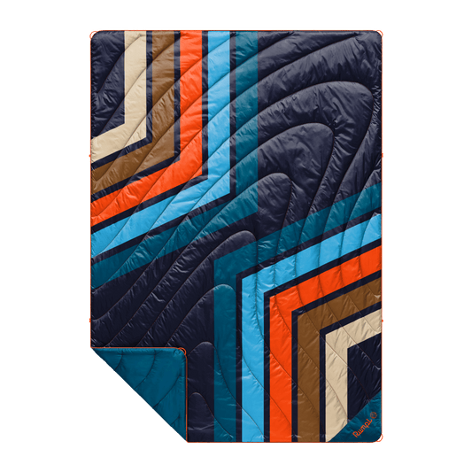 Rumpl - Original Puffy Blanket - Midnight Retro Stripes