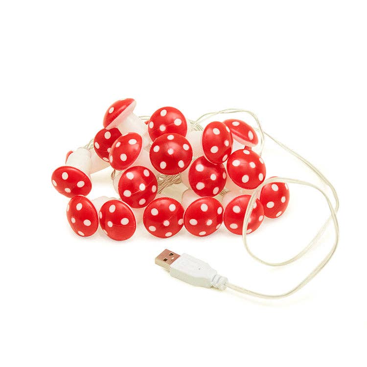 Kikkerland Design Inc - 20 Mushroom LED String Lights